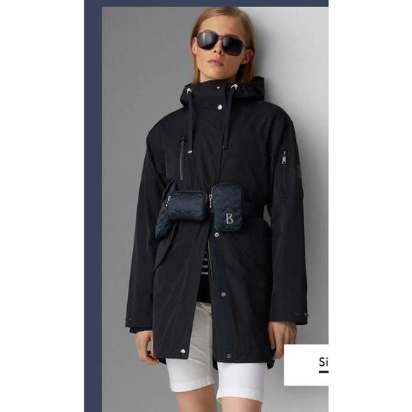 Vintage BOGNER Hooded black ladies ski jacket size medium - Picture 1 of 12